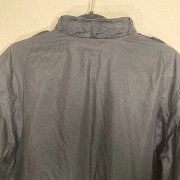 VON ZIPPER Black Removable Hood Bomber Utility Moto Streetwear Zip Up Jacket L - Picture 12 of 14